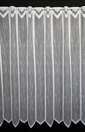 Scheibengardinen 90 - 130 cm hoch 12cm Window Curtain 120cm length white von frankgardinen