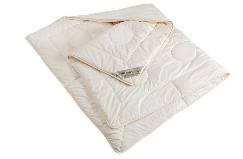 franknatur 4-Jahreszeitenbett Nadia, Füllung: 100% Schurwolle kbT, Bezug: 100% Baumwolle kbA, Bettdecke mit Merino-Wolle und Baumwolle in Bio-Qualität von franknatur