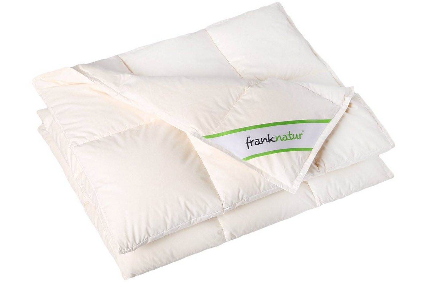 franknatur Daunenbettdecke Dauneneinziehdecke kbA leicht, Füllung: 90% Daunen, 10% Federn, Bezug: 100% Baumwolle kbA, leichte Bio Daunendecke für die ganzjährige Nutzung von franknatur