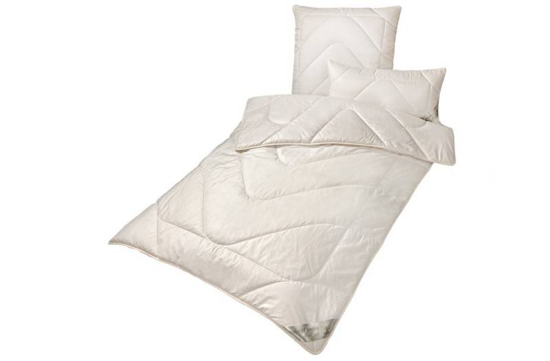 franknatur Naturhaarbettdecke Winterdecke Zirbe, Füllung: 100% Schurwolle kbT, Bezug: 100% Baumwolle kbA, warme Winter-Bettdecke mit Bio-Schurwolle und Zirbenholz von franknatur