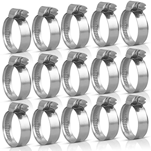 15x Stk Schlauchschellen 25-40 mm | W4 Edelstahl V2A Bandbreite 9mm DIN 3017 Pool Waschmaschine Rohrschellen Metallschelle Rohr Schlauchklemme Schlauchbinde von fratrisPRO