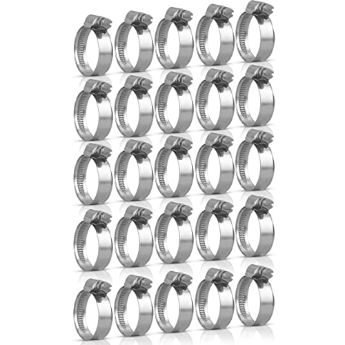Schlauchschellen Edelstahl 25-40 MM | 9 MM Band | [Extra Stark] 25 Stk in Qualität W4 – Für Garten, Waschmaschine, Pool, KFZ - Schlauchklemmen, Schlauchschellen Set, Schellen, Klemmschelle von fratrisPRO