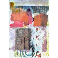 Kleine Abstrakte Mixed Media Collage Auf Aquarellpapier, Handsigniertes Bild, Kleine Formate, Lokale Kunst, Bildgeschenk, Haus Und Wohnen von frauloukunst