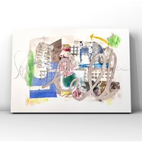 Mixed Media Papiercollage, Handsignierte Originalbild, Erschwingliche Originalkunst, Papercutcollage Abstraktes Bild, Kleines Farbenf Bild von frauloukunst