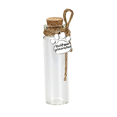 Tierhaar-Gedenkflasche, Glasfläschchen für Asche oder Haare, Hund oder Katze, Andenken, Haustierverlust, Geschenk (Bottle) von free-space
