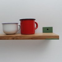 Regal Aus Eiche Und Stahl 45 cm 50 60 70 80 90 100 Holz Wandregal Handgefertigtes Industrial Typ D von freedaags