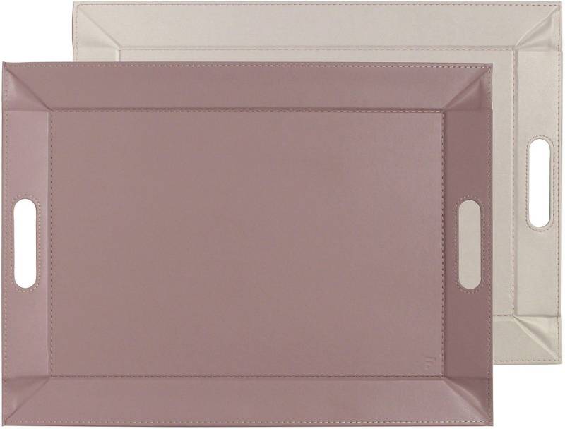 freeform Tablett DUO, 2-farbiges Wendetablett, Tablett und Tisch-Set in einem, wendbar, Kunstleder, (1-tlg), mit Doppelfunktion, pflegeleicht und kann platzsparend verstaut werden von freeform
