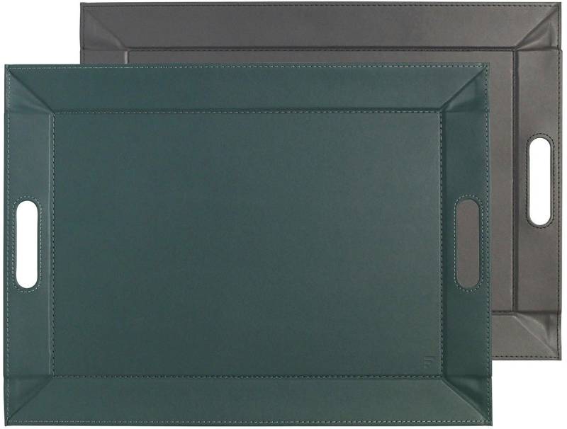 freeform Tablett DUO, 2-farbiges Wendetablett, Tablett und Tisch-Set in einem, wendbar, Kunstleder, (1-tlg), mit Doppelfunktion, pflegeleicht und kann platzsparend verstaut werden von freeform