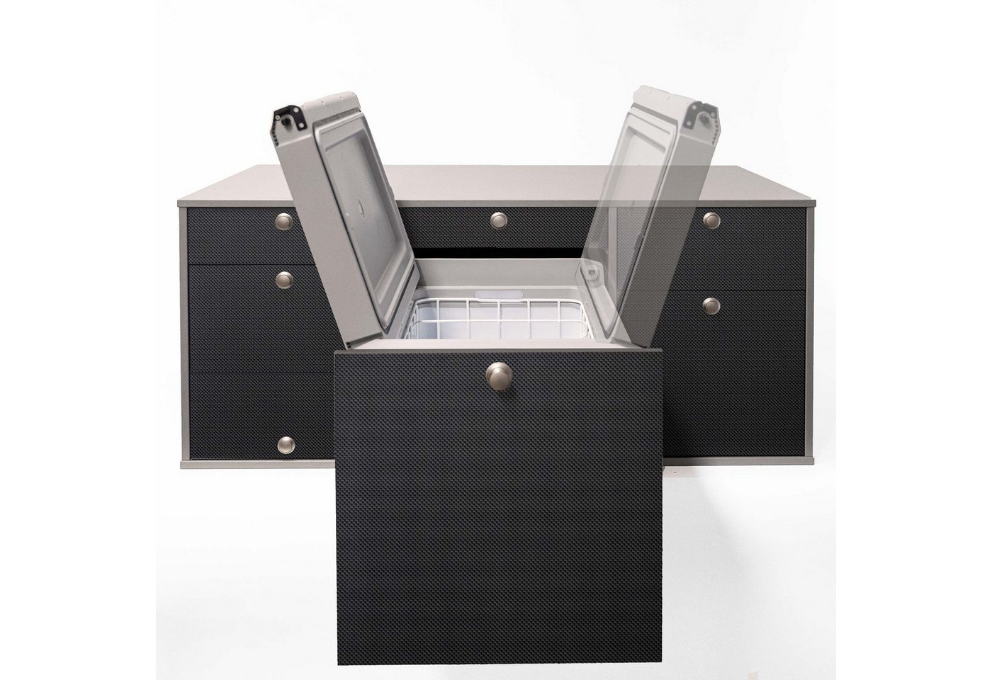freeheit Schrankmodule (Heckküche Campingküche Campingeinbau Campingmodul Campingbox Vanküche) VW Bus Transporter Vito VKlasse Freeheit Vanlife L1 B=1205mm H=450mm von freeheit
