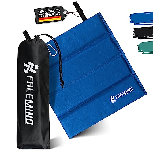 freemind Outdoor Sitzmatte 35x35 cm - faltbares Schaumstoff Sitzkissen - Thermo Sitzunterlage - für Camping, Hiking, Stadion oder unterwegs - mit Tragebeutel, Karabiner von freemind