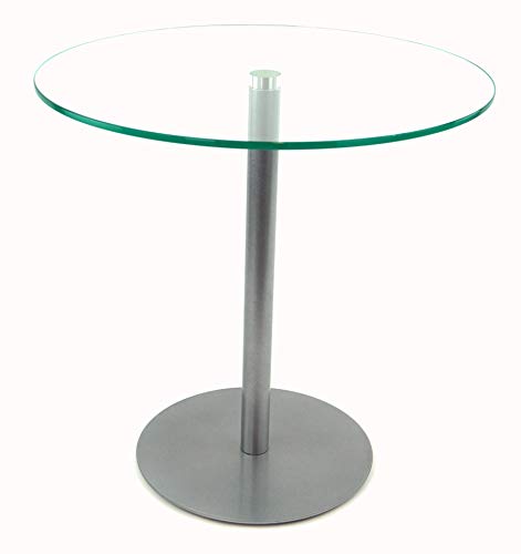 freeroom24 Beistelltisch, Tisch, Couchtisch Ella in Silber Brillant, Ø50cm, Verschiedene Höhen (Ø50cm, Verschiedene Höhen, 60) von freeroom24