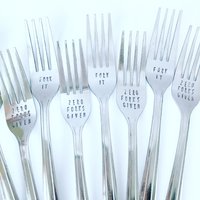 Personalisierte, Hand Gestempelt Gabeln von freespiritedmomma