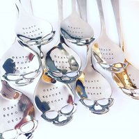 Personalisierter, Handgestempelter Totenkopflöffel von freespiritedmomma