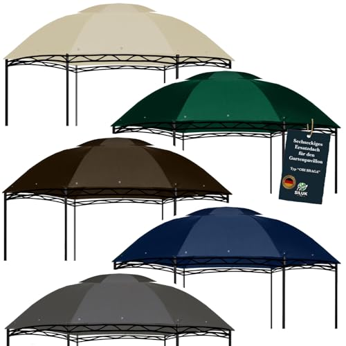 freigarten.de Ersatzdach für Pavillon Ø 350 [cm] Wasserdicht Material: Panama PCV Soft 370g/m² extra stark Modell 4 von freigarten.de