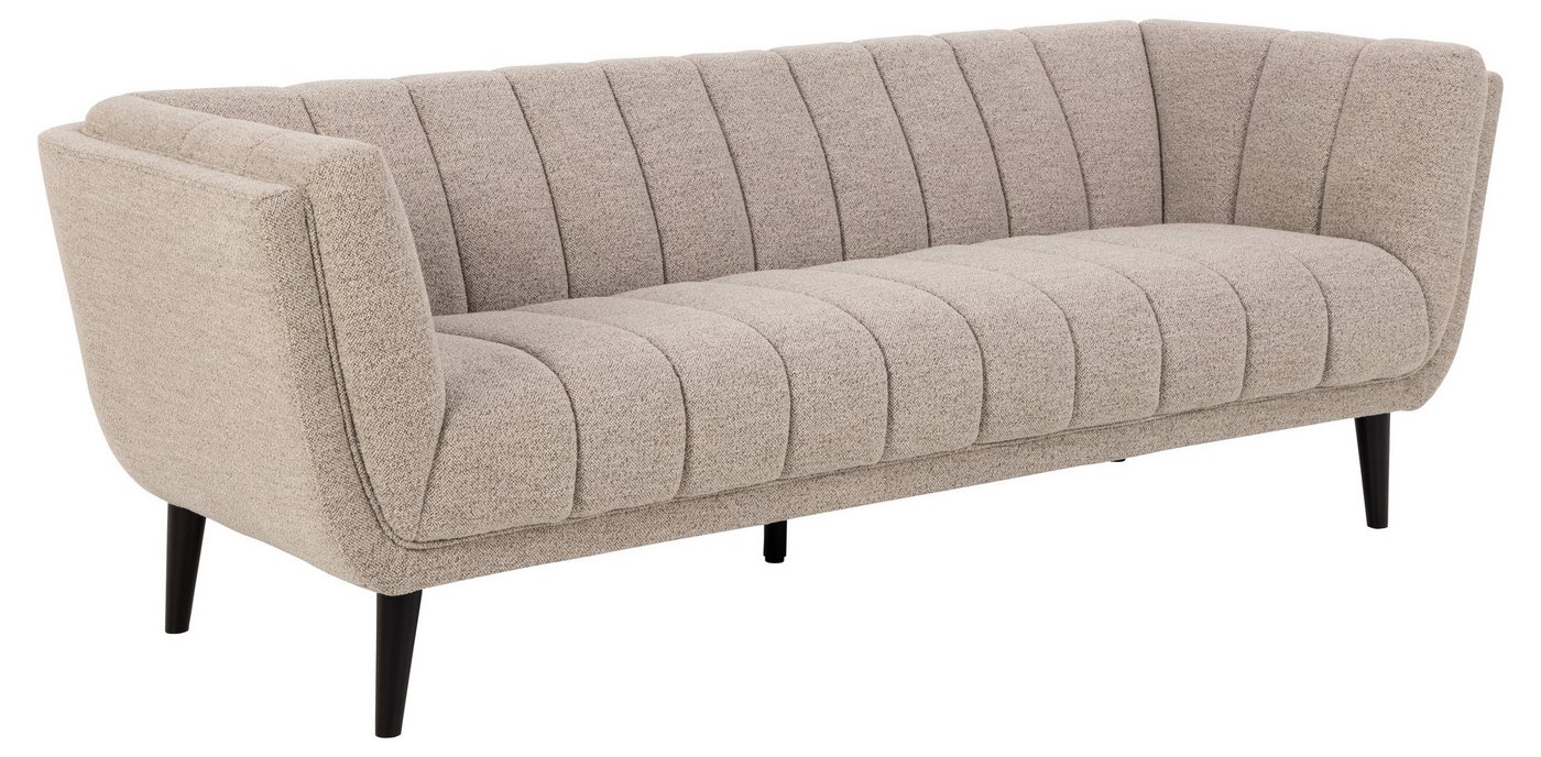 freiraum 3-Sitzer Tampa, in Beige, Stoff, Rubberwood - 218x76,5x86,5cm (BxHxT) von freiraum