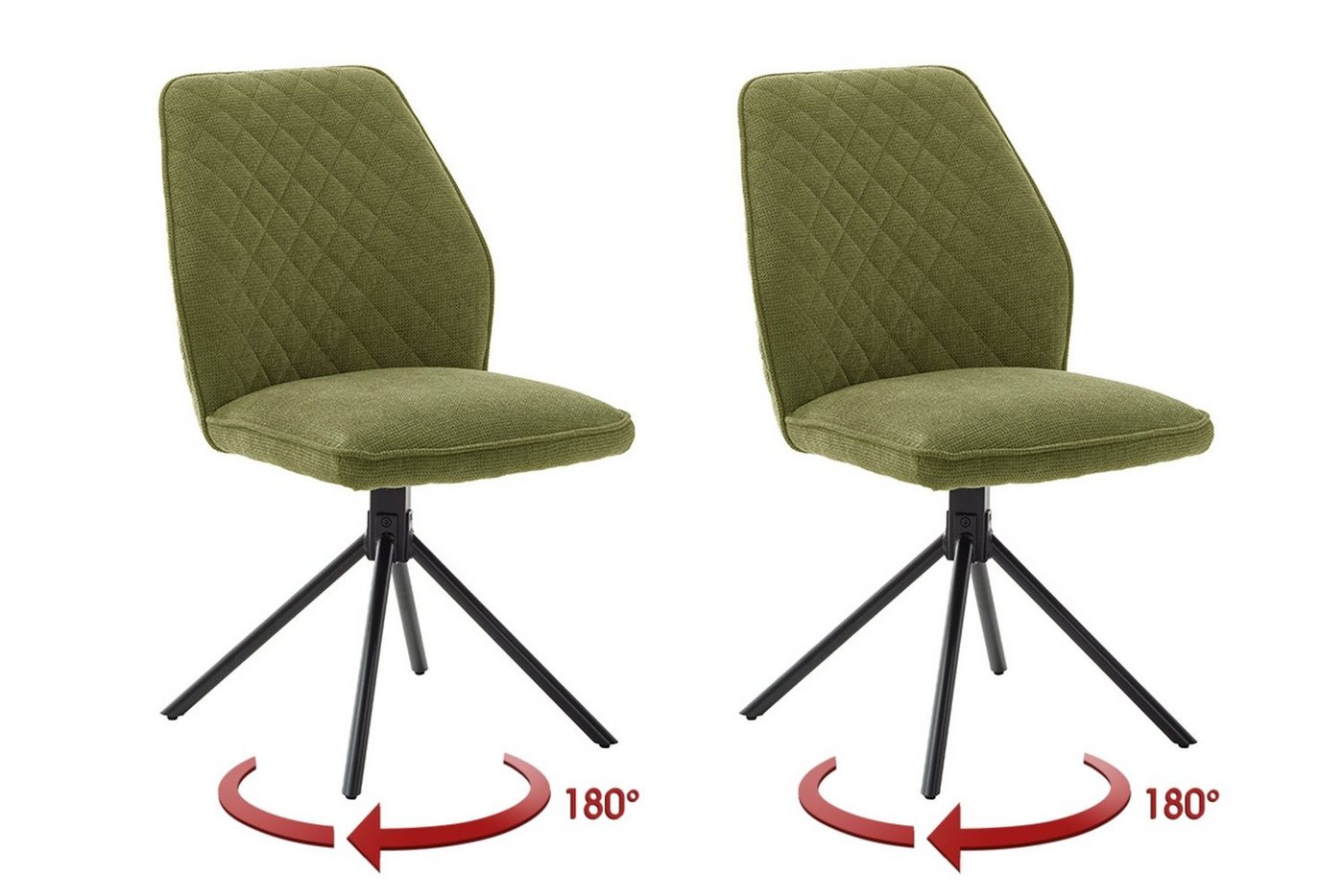 freiraum 4-Fußstuhl ACANDI (2-er Set), (2-er Set) in Olive, Polyester/ Polyamid - 52x89x64 (BxHxT) von freiraum