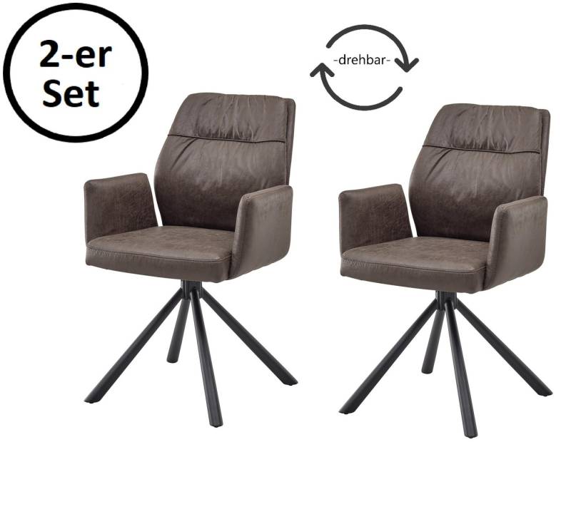 freiraum Armlehnstuhl Mara (2er-Set), 57 x 91 x 62 cm (B/H/T) von freiraum