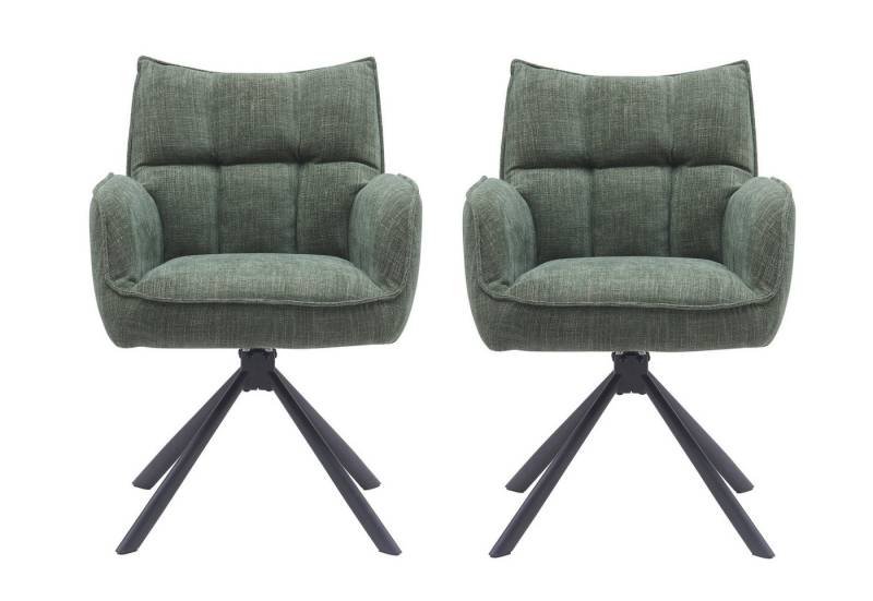 freiraum Armlehnstuhl Marilla (2er-Set), (2er-Set) Federkern, Drehfunktion, waldgürn - 59x86x65 (BxHxT) von freiraum