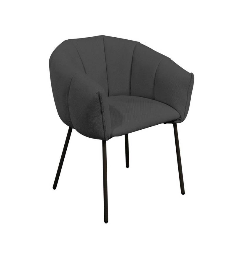freiraum Armlehnstuhl Pina (2er Set), (2er Set) in grau, schwarz - 70x78x63 (BxHxT) von freiraum