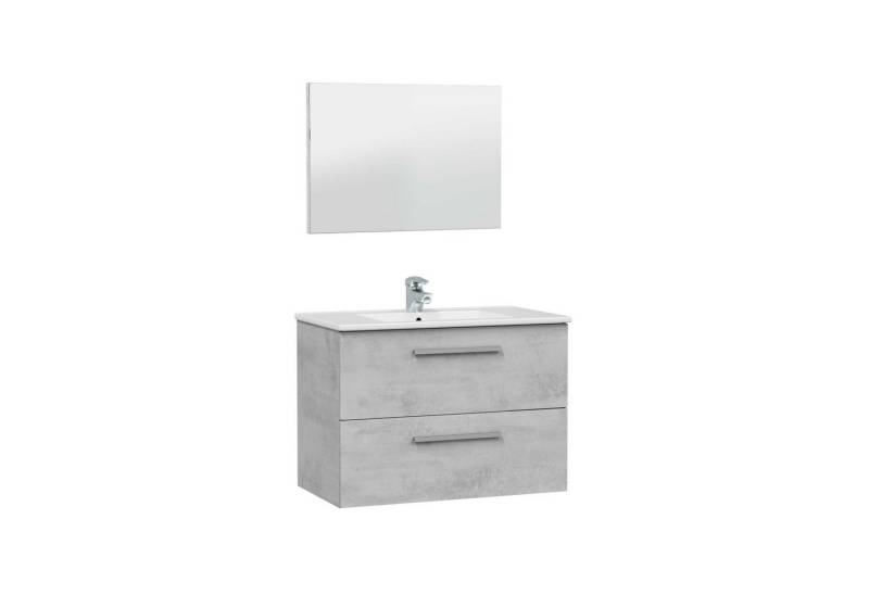 freiraum Badezimmer-Set ARUBA, in Beton-Grau - 80x57x45 (BxHxT) von freiraum