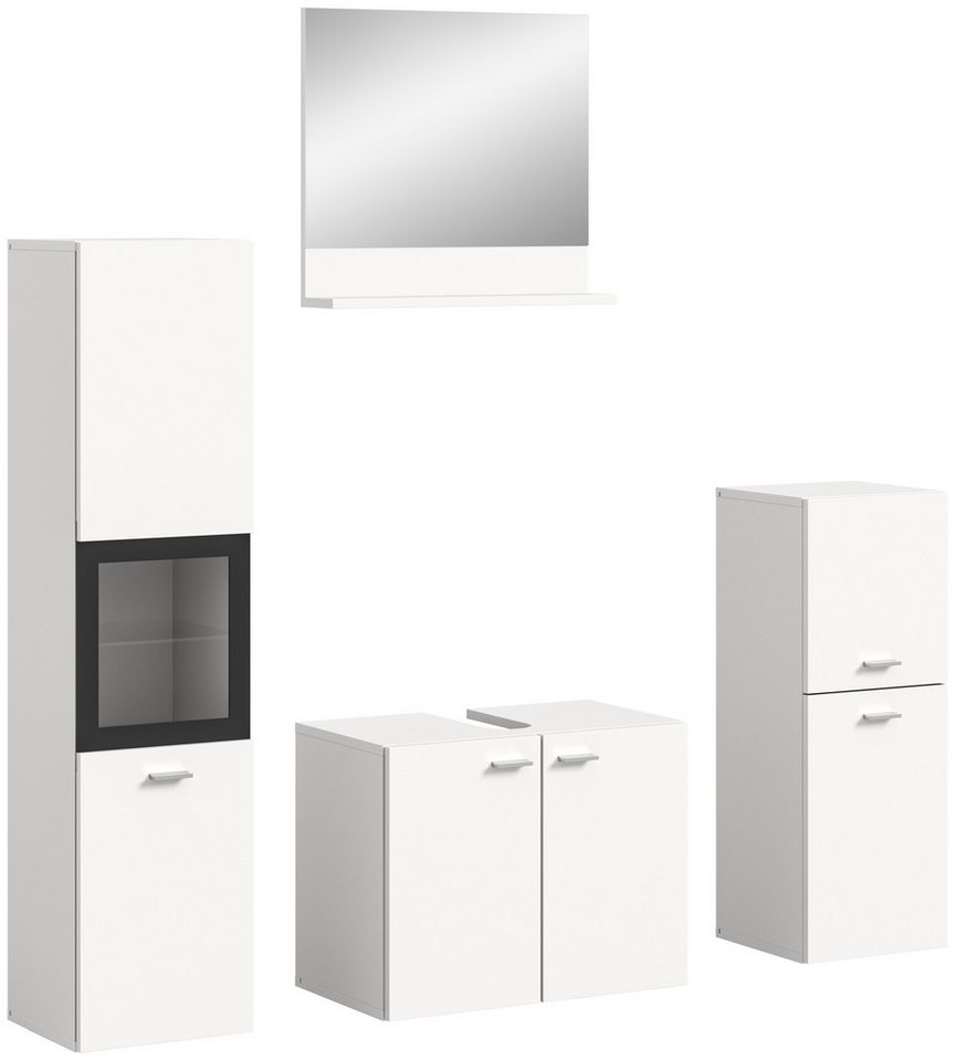 freiraum Badezimmer-Set Boston, in Weiß - 137x186x33cm (BxHxT) von freiraum