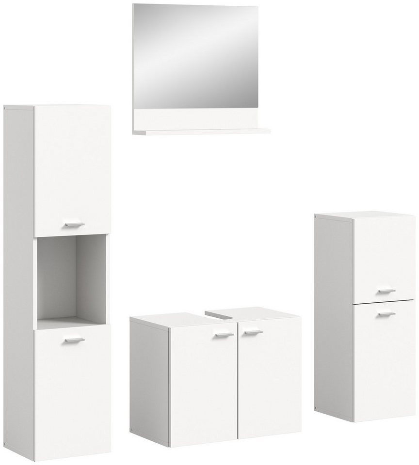 freiraum Badezimmer-Set Boston, in Weiß - 137x186x33cm (BxHxT) von freiraum