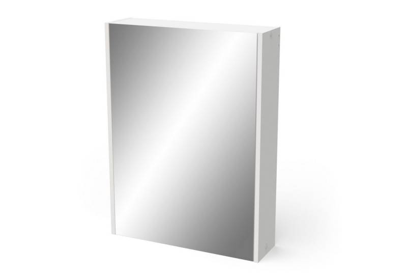 PREISBRECHER Badezimmerspiegelschrank CORALIE 3 in Matt weiß - 57,3x76,9x16,2cm (BxHxT) von PREISBRECHER
