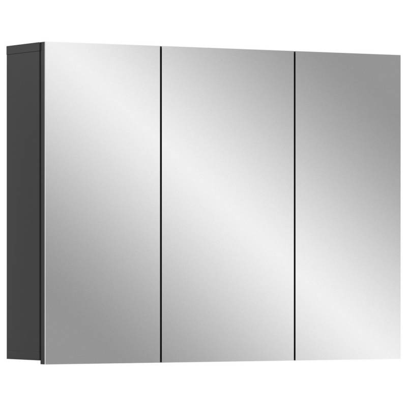 freiraum Badezimmerspiegelschrank Soft in Grau - 80x60x15cm (BxHxT) von freiraum