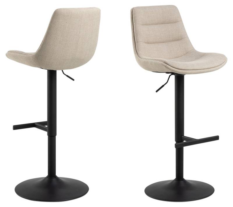 freiraum Barhocker Adisa (2er-Set), (2er-Set) in Beige, Stoff - 47x95x52,5cm (BxHxT) von freiraum