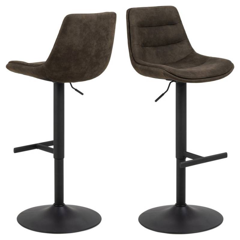 freiraum Barhocker Adisa (2er-Set), (2er-Set) in anthrazit, Polyester, Stahl - 47x95x52,5 (BxHxT) von freiraum