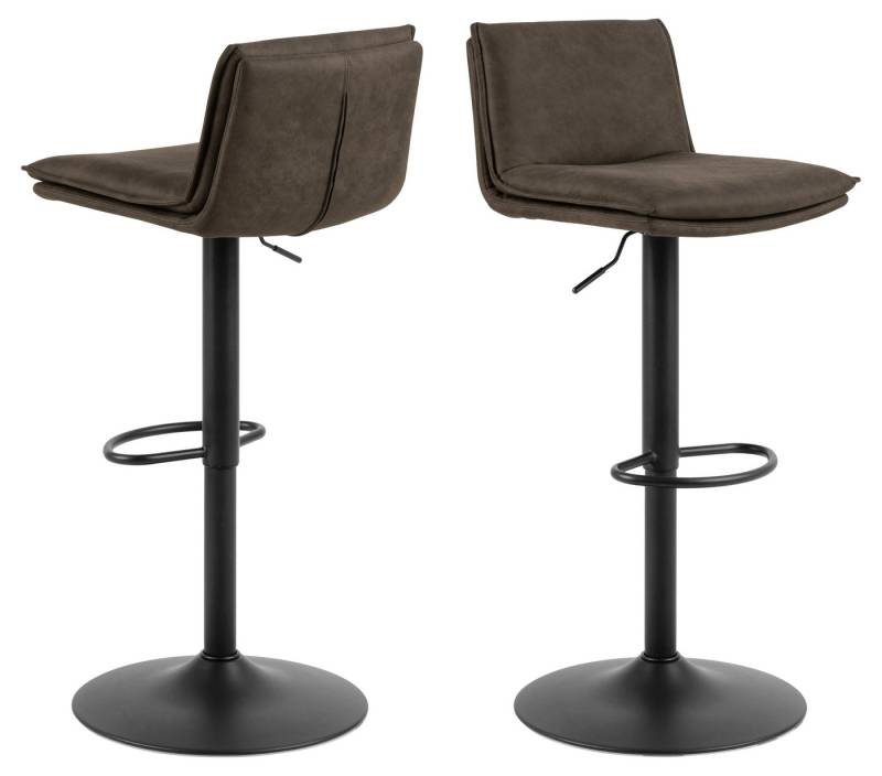 freiraum Barhocker Flynn (2er-Set), (2er-Set) in Grau, Polyester, Stahl - 44x107x53cm (BxHxT) von freiraum