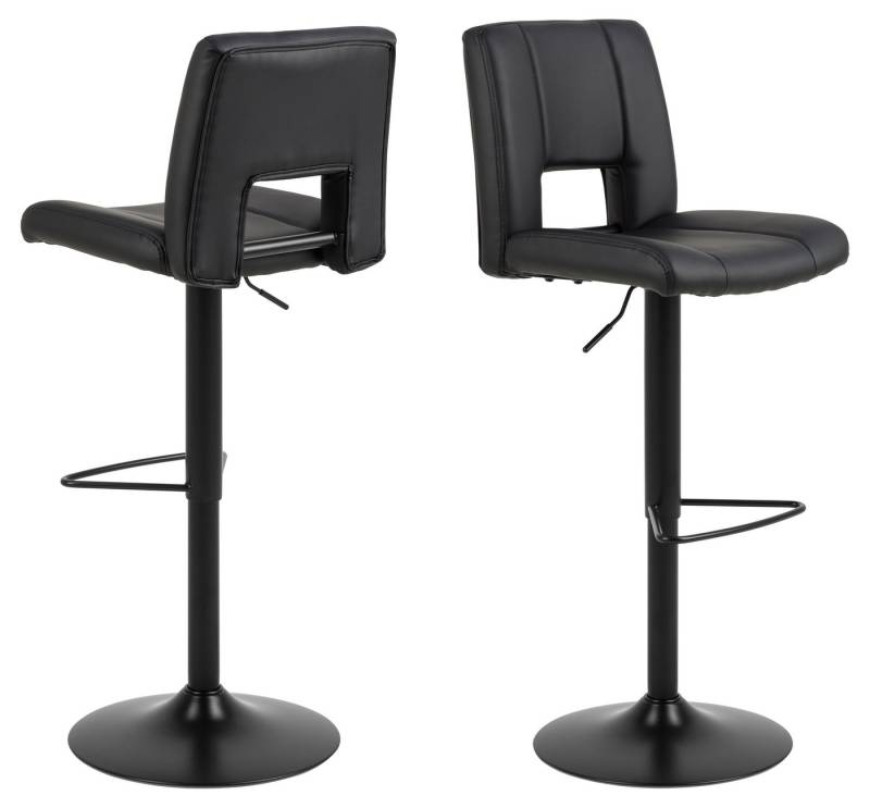 freiraum Barhocker Sylvia (2er-Set), (2er-Set) in schwarz - 41,5x115x52 (BxHxT) von freiraum