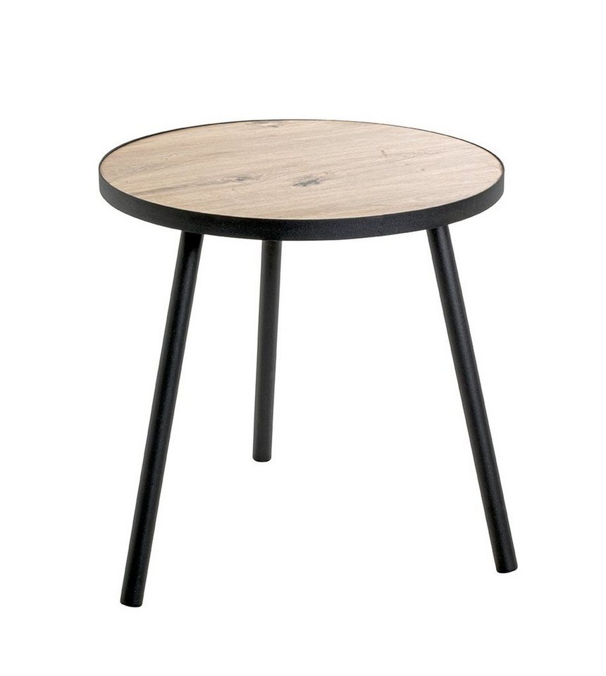 freiraum Beistelltisch 24465, in schwarz-eiche, MDF, Metall - 52x50cm (HxD) von freiraum