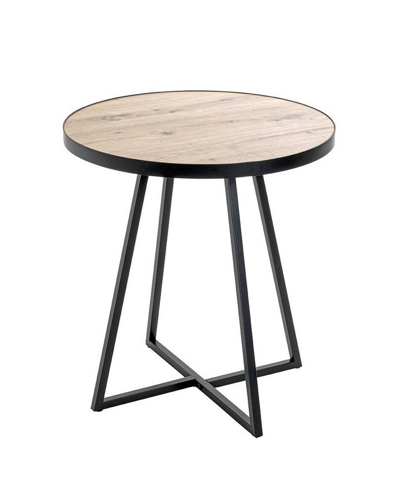 freiraum Beistelltisch 25445, in schwarz-eiche, MDF, Metall - 52x48cm (HxD) von freiraum