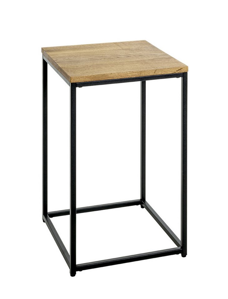 freiraum Beistelltisch 37335, in eiche, schwarz, Massivholz, Metall - 35x60x35cm (BxHxT) von freiraum