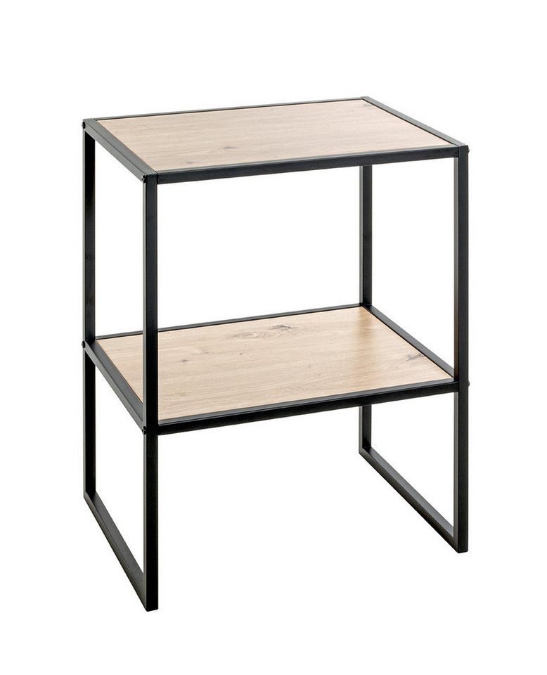 freiraum Beistelltisch 52421, in eiche, schwarz, MDF, Metall - 45x60x35cm (BxHxT) von freiraum