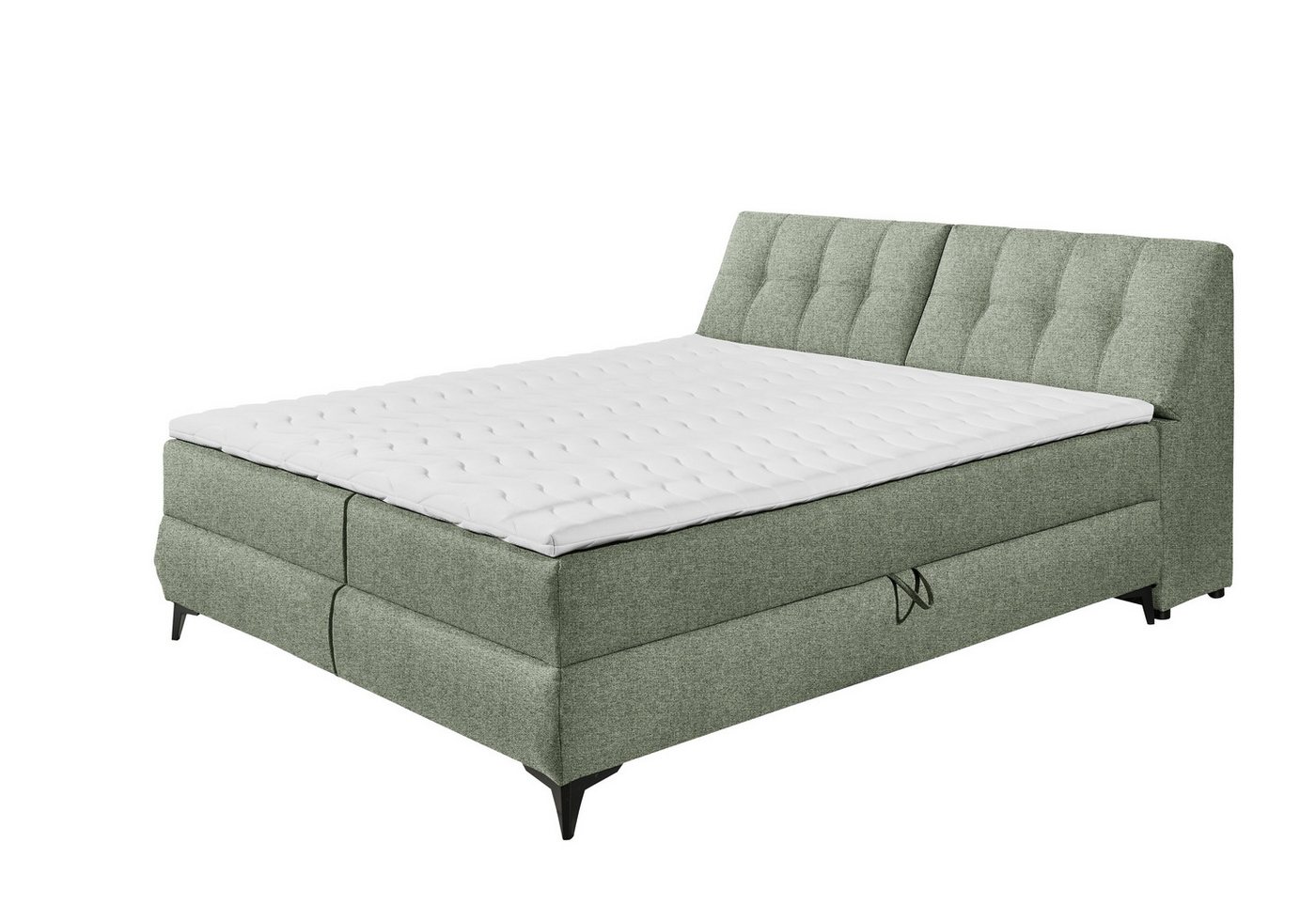 freiraum Boxbett ATLANTIS 6, Liegefläche 180x200 cm, Bezug in olive - 185x102x240cm (BxHxT) von freiraum