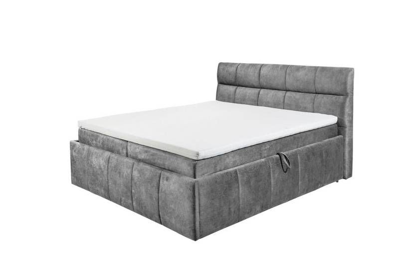 freiraum Boxbett AVIDANO 6, 180x200 cm Liegefläche, Bezug in grey - 203x123x213cm (BxHxT) von freiraum