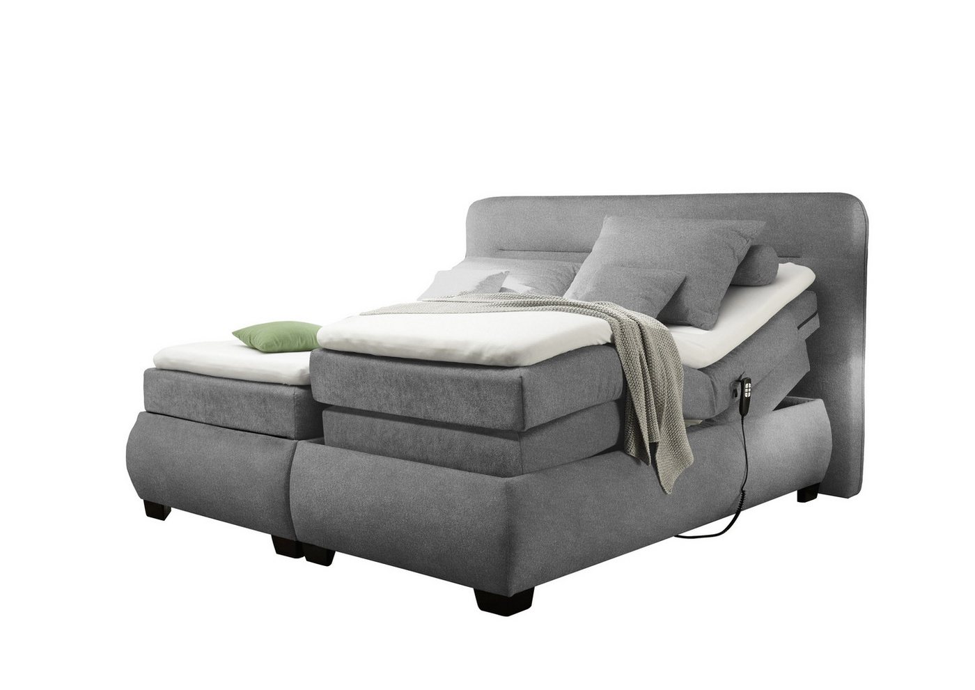 freiraum Boxspringbett EVOLUTION, Liegefläche 160x200cm, Motor, Bezug dark grey - 190x122x220 (BxHxT) von freiraum