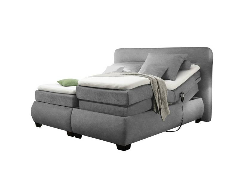 freiraum Boxspringbett EVOLUTION, Liegefläche 160x200cm, Motor, Bezug dark grey - 190x122x220 (BxHxT) von freiraum