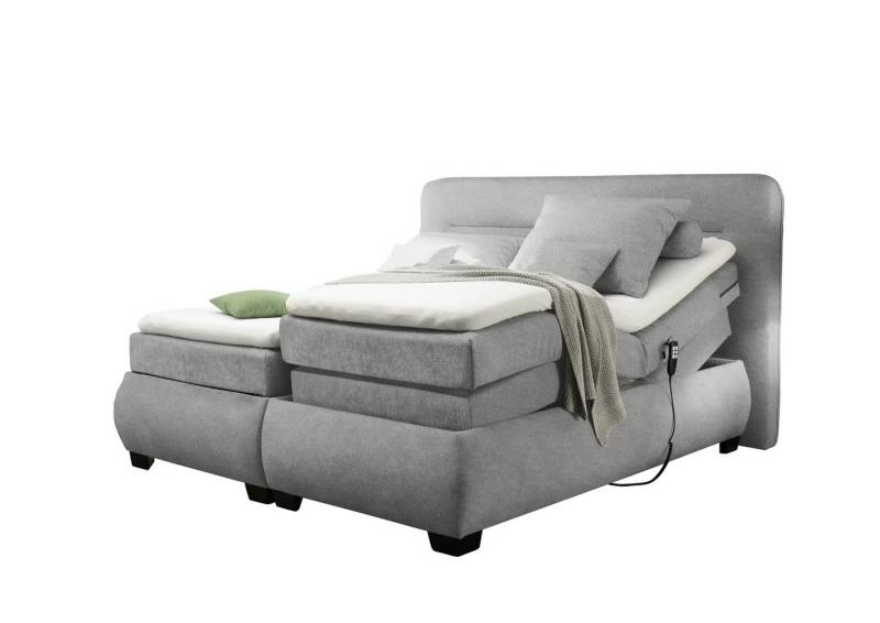 freiraum Boxspringbett EVOLUTION, Liegefläche 160x200cm, Motorverstellung, schlamm - 190x122x220 (BxHxT) von freiraum