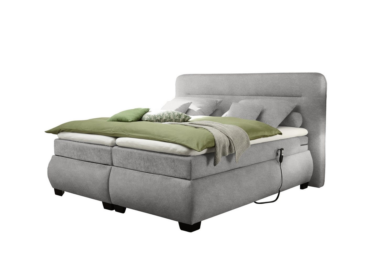 freiraum Boxspringbett EVOLUTION, Liegefläche 180x200cm, Motorverstellung, schlamm - 210x122x220 (BxHxT) von freiraum