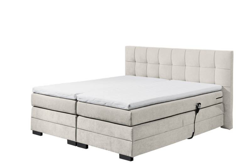 freiraum Boxspringbett TALENA, Liegefläche 180x200cm, Motorverstellung, sand - 202x113x211cm (BxHxT) von freiraum