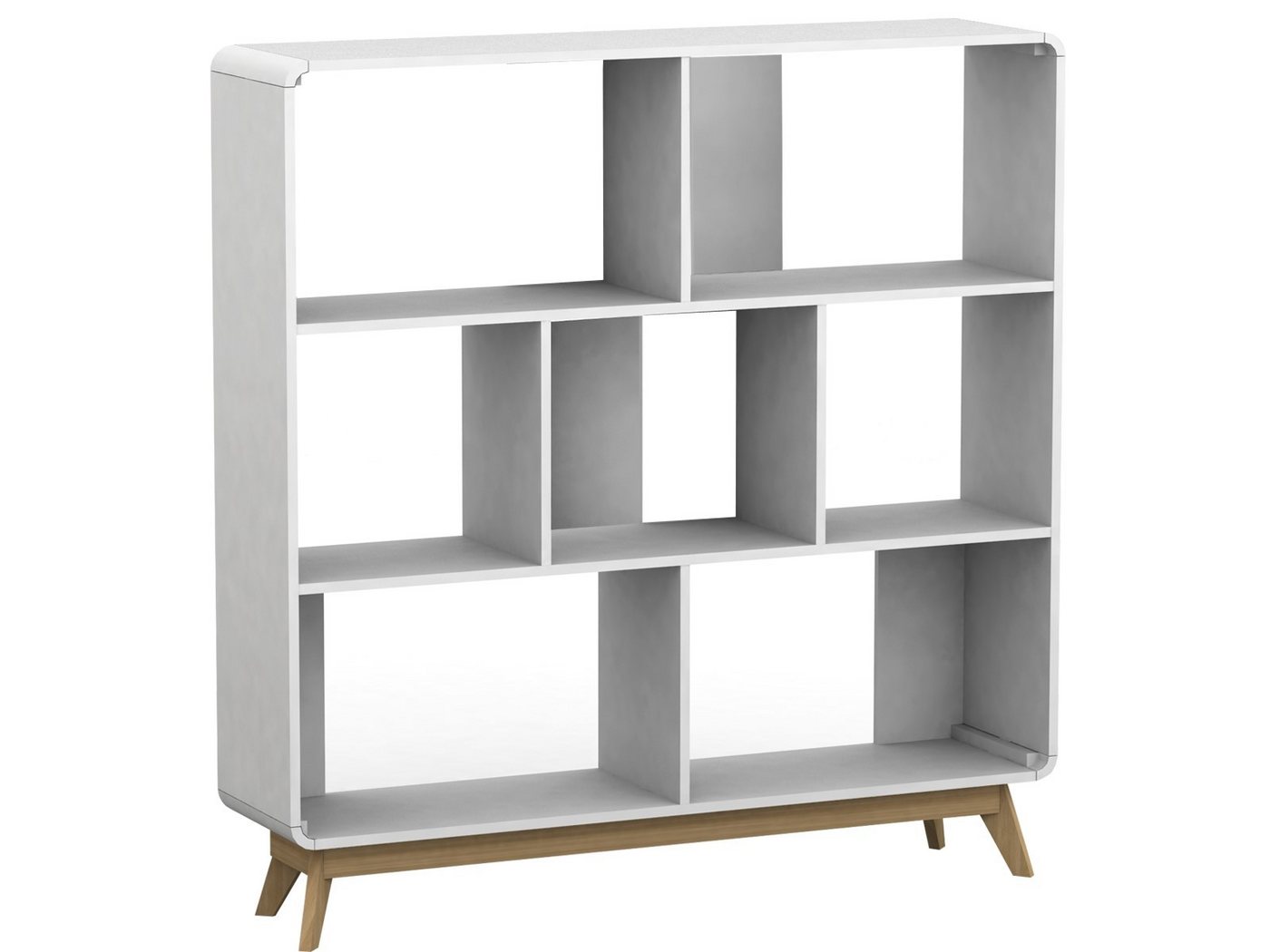freiraum Bücherregal Janne, in Weiß - 122x126x29cm (BxHxT) von freiraum
