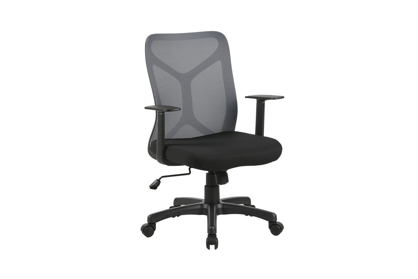 freiraum Bürostuhl BONE (B 61,5, H 91-98,5, T 51,5), in Schwarz/Grau 61,5 x 91-98,5 x 51,5 cm (BxHxT) von freiraum