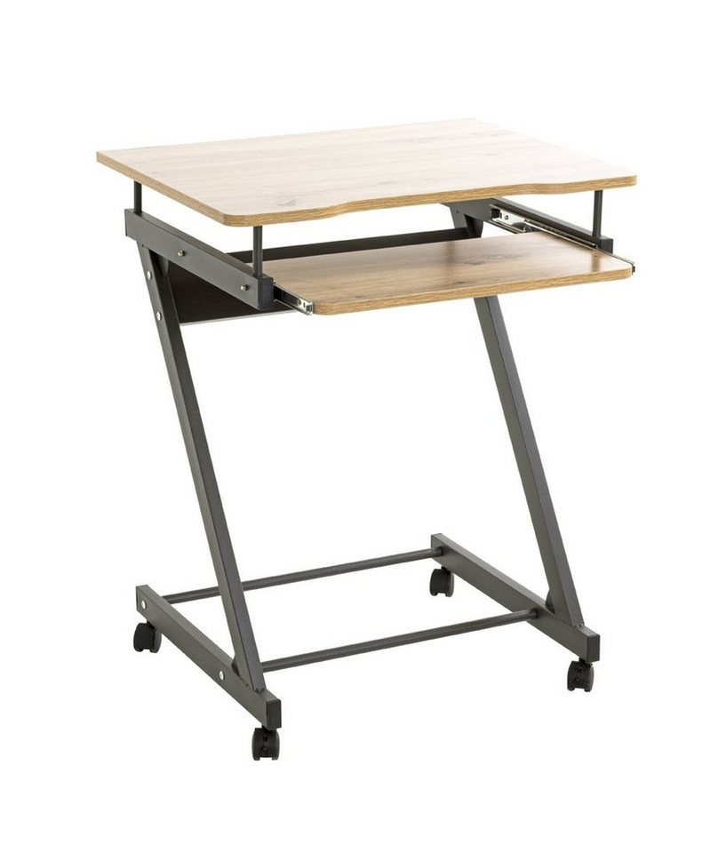 freiraum Computertisch 24989, in anthrazit-eiche, MDF, Metall - 60x75x49cm (BxHxT) von freiraum