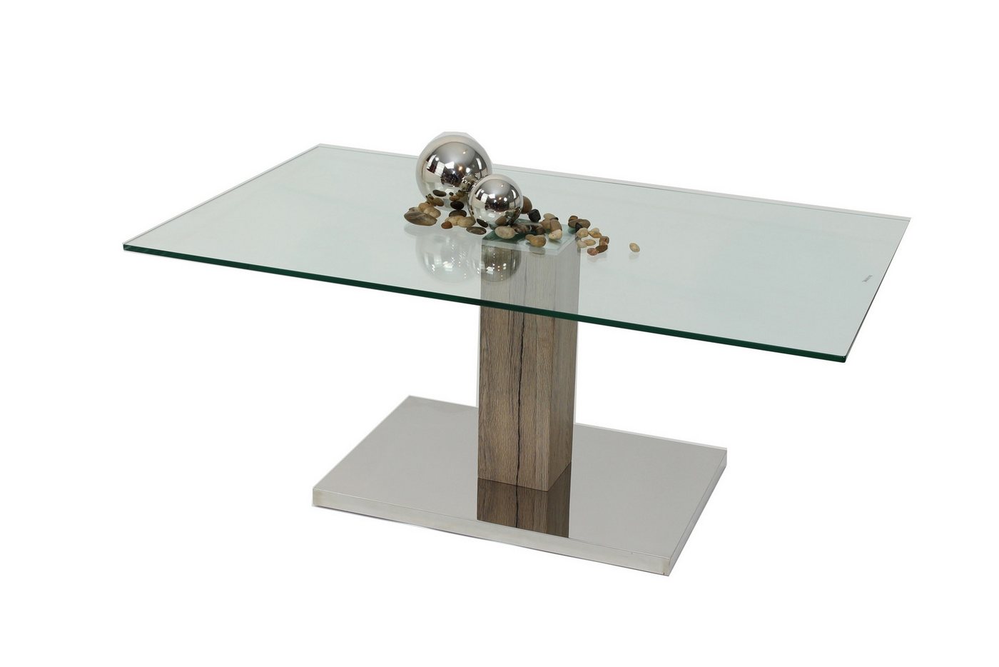 freiraum Couchtisch 4/127-29, in Klarglas, Glas - 110x44x65cm (BxHxT) von freiraum