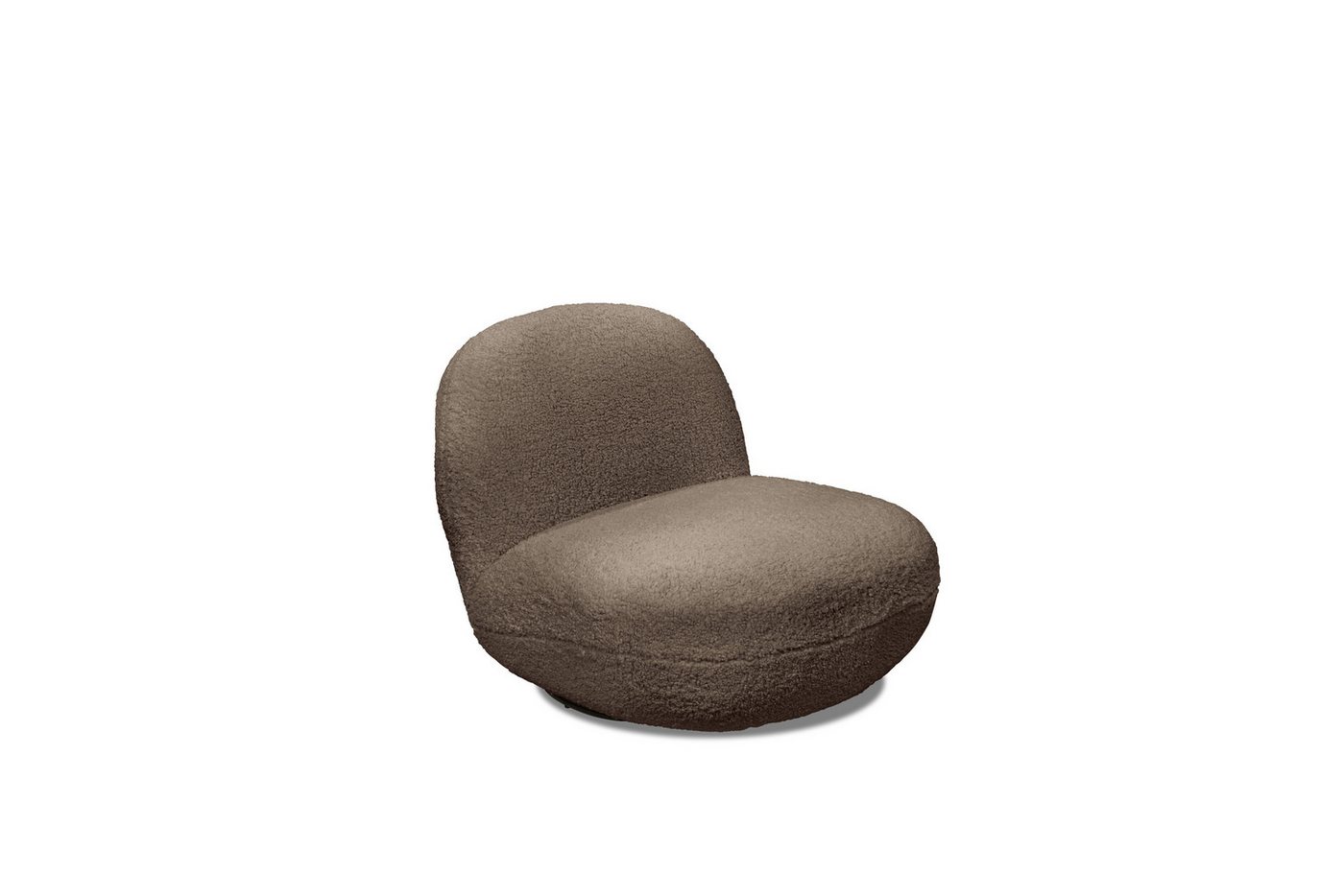 freiraum Drehsessel CHRIS Drehsessel, drehbar, aufgebaut, weicher Bezugsstoff braun - 85x70x99 (BxHxT) von freiraum