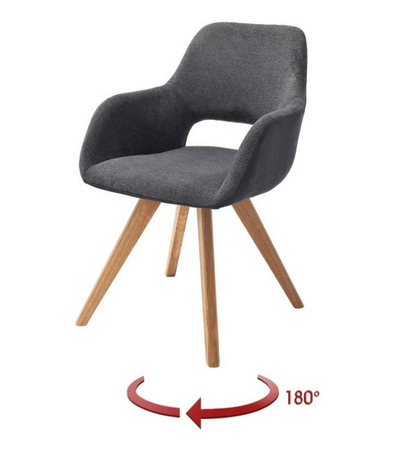 freiraum Drehstuhl ASELLA, in anthrazit, Stoffmix Fantasy/ Arizona - 56x86x64cm (BxHxT) von freiraum