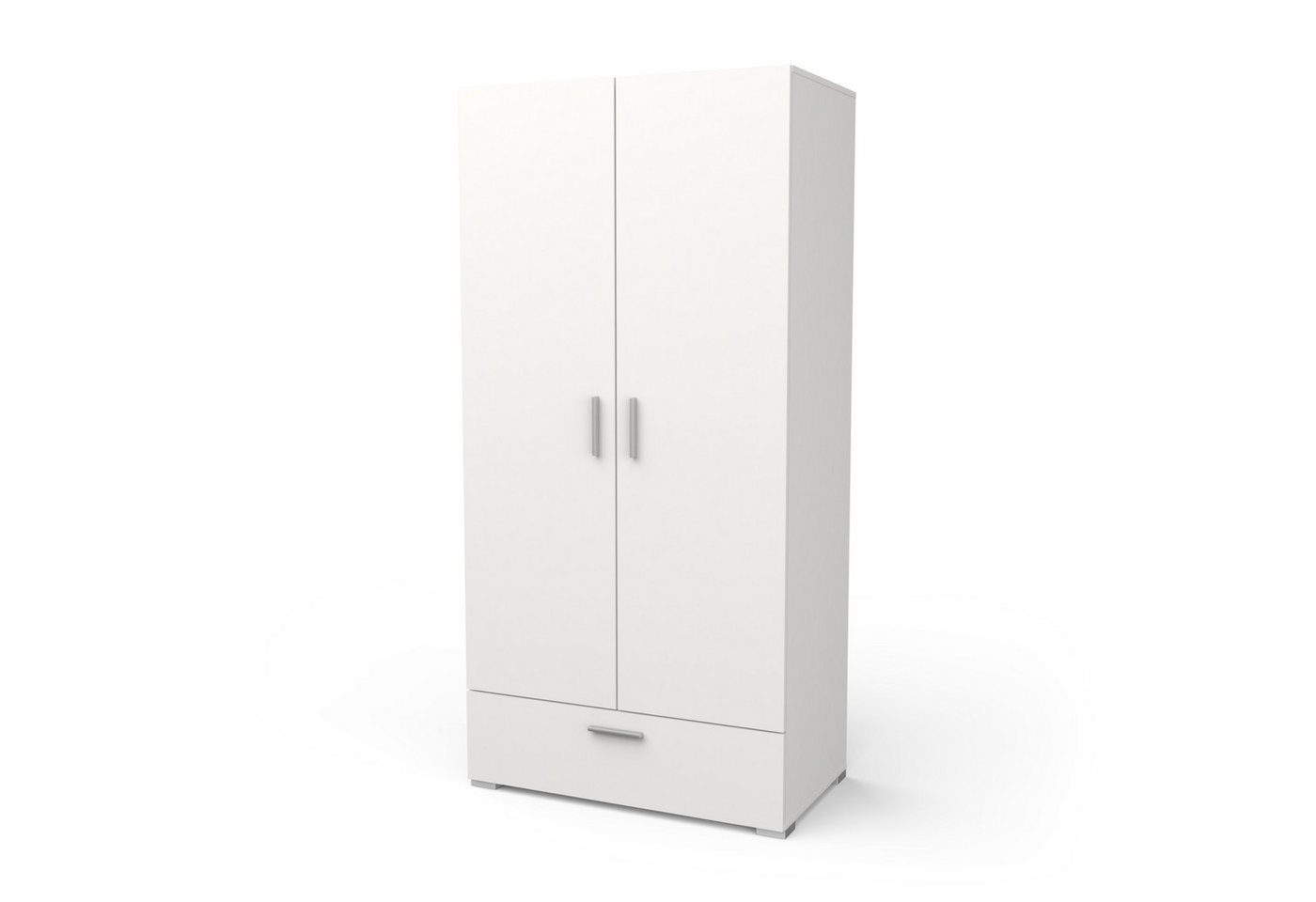 PREISBRECHER Drehtürenschrank IZZY in Matt weiß - 90,3x188,2x51,7cm (BxHxT) von PREISBRECHER